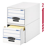 Stor-drawer Basic Space-savings Storage Drawers, Legal Files, 16.75" X 19.5" X 11.5", White-blue, 6-carton
