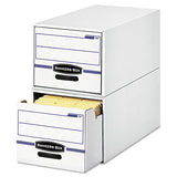 Stor-drawer Basic Space-savings Storage Drawers, Legal Files, 16.75" X 19.5" X 11.5", White-blue, 6-carton