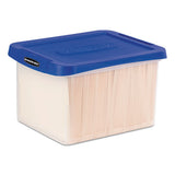 Heavy Duty Plastic File Storage, Letter-legal Files, 14" X 17.38" X 10.5", Clear-blue, 2-pack
