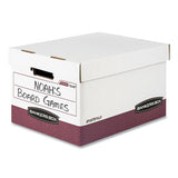 R-kive Heavy-duty Storage Boxes, Letter-legal Files, 12.75" X 16.5" X 10.38", White-red, 12-carton