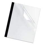 Thermal Binding System Covers, 30-sheet Cap, 11 X 8 1-2, Clear-black, 10-pack