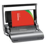 Quasar 500 Manual Comb Binding System, 18 1-8 X 15 3-8 X 5 1-8, Metallic Gray