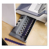 Quasar 500 Manual Comb Binding System, 18 1-8 X 15 3-8 X 5 1-8, Metallic Gray