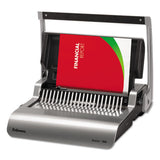 Quasar 500 Manual Comb Binding System, 18 1-8 X 15 3-8 X 5 1-8, Metallic Gray