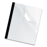 Thermal Binding System Covers, 90-sheet Cap, 11 X 8 1-2, Clear-black, 10-pack