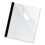 Thermal Binding System Covers, 120-sheet Cap, 11 X 8 1-2, Clear-black, 10-pack