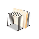 Wire Desktop Organizer, 11 Sections, Letter To Legal Size Files, 9" X 11.38" X 8", Black