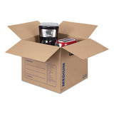 Smoothmove Basic Moving Boxes, Medium, Regular Slotted Container (rsc), 18" X 18" X 16", Brown Kraft-blue, 20-bundle