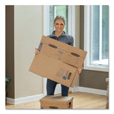 Smoothmove Classic Moving And Storage Boxes, Small, Half Slotted Container (hsc), 15 X 12 X 10, Brown Kraft-blue, 10-carton