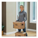 Smoothmove Classic Moving & Storage Boxes, Small, Half Slotted Container (hsc), 15" X 12" X 10", Brown Kraft-blue, 15-carton