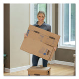 Smoothmove Classic Moving & Storage Boxes, Small, Half Slotted Container (hsc), 15" X 12" X 10", Brown Kraft-blue, 15-carton