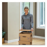 Smoothmove Classic Moving & Storage Boxes, Small, Half Slotted Container (hsc), 15" X 12" X 10", Brown Kraft-blue, 15-carton