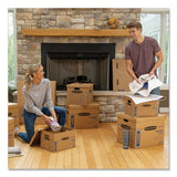 Smoothmove Classic Moving & Storage Boxes, Small, Half Slotted Container (hsc), 15" X 12" X 10", Brown Kraft-blue, 20-carton