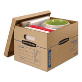 Smoothmove Classic Moving & Storage Boxes, Small, Half Slotted Container (hsc), 15" X 12" X 10", Brown Kraft-blue, 20-carton