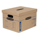 Smoothmove Classic Moving & Storage Boxes, Small, Half Slotted Container (hsc), 15" X 12" X 10", Brown Kraft-blue, 20-carton