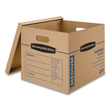 Smoothmove Classic Moving & Storage Boxes, Assorted Sizes, Half Slotted Container (hsc), Brown Kraft-blue, 12-carton