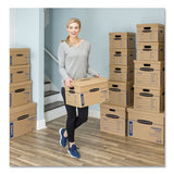 Smoothmove Classic Moving & Storage Boxes, Assorted Sizes, Half Slotted Container (hsc), Brown Kraft-blue, 12-carton