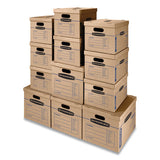 Smoothmove Classic Moving & Storage Boxes, Assorted Sizes, Half Slotted Container (hsc), Brown Kraft-blue, 12-carton