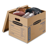 Smoothmove Classic Moving & Storage Boxes, Medium, Half Slotted Container (hsc), 18" X 15" X 14", Brown Kraft-blue, 8-carton