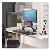 Smart Suites Corner Monitor Riser, 18 1-2 X 12 1-2 X 5 1-8, Black-clear Frost