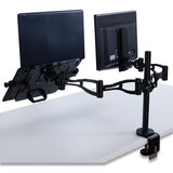 Depth Adjustable Monitor Arm, 4.38w X 24d X 21h, Black