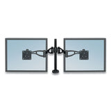 Desk-mount Dual Monitor Arm, Supports 24 Pounds, Black