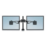 Desk-mount Dual Monitor Arm, Supports 24 Pounds, Black