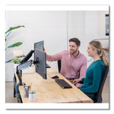 Platinum Series Dual Monitor Arm, For Monitors Up To 27", 20 Lbs Per Arm, Clamp-grommet, Black
