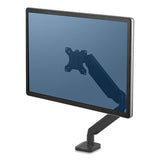 Platinum Series Single Monitor Arm, Up To 30", Up To 20 Lbs, Clamp-grommet, Black