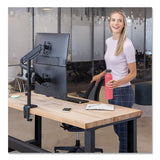 Platinum Series Dual Stacking Monitor Arm, Up To 27"-22 Lbs, Clamp-grommet, Black