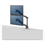Platinum Series Dual Stacking Monitor Arm, Up To 27"-22 Lbs, Clamp-grommet, Black