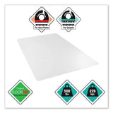 Cleartex Megamat Heavy-duty Polycarbonate Mat For Hard Floor-all Carpet, 46 X 60, Clear