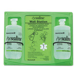 Saline Eye Wash Wall Station, 32oz Bottle, 2 Bottles-station, 4 Carton