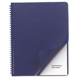 Leather Look Presentation Covers For Binding Systems, 11.25 X 8.75, Black, 50 Sets-pack