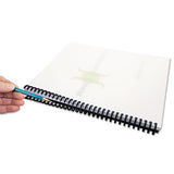 Proclick Easy Edit Spines, 5-16" Diameter, 45 Sheet Capacity, Black, 100-box