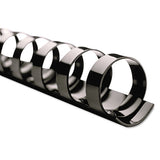 Combbind Standard Spines, 1-2" Diameter, 90 Sheet Capacity, Black, 100-box