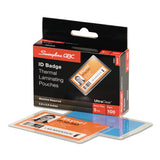 Ultraclear Thermal Laminating Pouches, 5 Mil, 3.88" X 2.63", Gloss Clear, 100-box