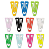 Plastic Paper Clips, Large (no. 6), Assorted Colors, 200-box