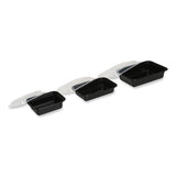 Food Container, 12 Oz, 5.78 X 4.52 X 2.24, Black/clear, Plastic, 150/carton
