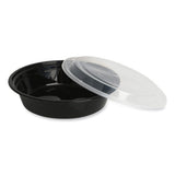 Food Container, 48 Oz, 8.85 X 8.85 X 2.24, Black/clear, Plastic, 150/carton