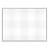 1 X 1 Grid Magnetic Whiteboard, 36 X 24, White/gray Surface, Satin Aluminum Frame, Ships In 7-10 Business Days