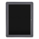 Enclosed Letterboard, 24.13 X 33.75, Gray Powder-coated Aluminum Frame, Ships In 7-10 Business Days
