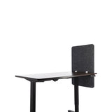 Desk Modesty Adjustable Height Desk Screen Cubicle Divider And Privacy Partition, 23.5 X 1 X 36, Polyester, Ash