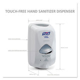 Tfx Touch Free Dispenser, 1200 Ml, 6.5" X 4.5" X 10.58", Dove Gray