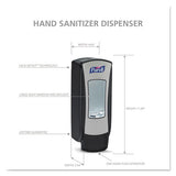 Adx-12 Dispenser, 1200 Ml, 4.5" X 4" X 11.25", Chrome-black