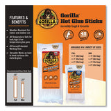 Mini Hot Glue Sticks, 0.27" Dia X 4", Dries Clear, 30-pack