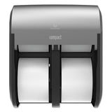 Compact Quad Vertical 4-roll Coreless Dispenser, 11.75 X 6.9 X 13.25, Stainless