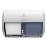 Compact Coreless Side-by-side 2-roll Tissue Dispenser, 11.5 X 7.625 X 8, Black