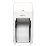 Compact Vertical 2-roll Coreless Tissue Dispenser, 14.06 X 6.69 X 8.19, Black