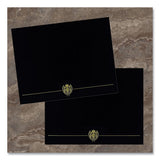 Classic Crest Certificate Covers, 9.38 X 12, Black, 5-pack